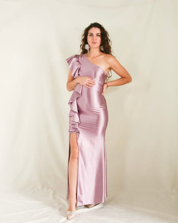 Vestido de maternidad Agustina, lavanda licra