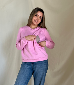 Sudadera de lactancia, rombos daniela rosa