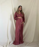 Vestido de maternidad, Nicole rosa corrugado