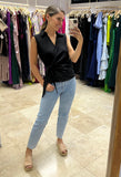 Blusa de lactancia, negra Liz