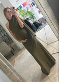 Vestido de maternidad Carola, verde olivo