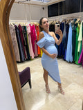 Vestido de maternidad, Ágata azul claro neopreno