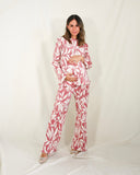Conjunto de maternidad Mayte, rosa flores beige