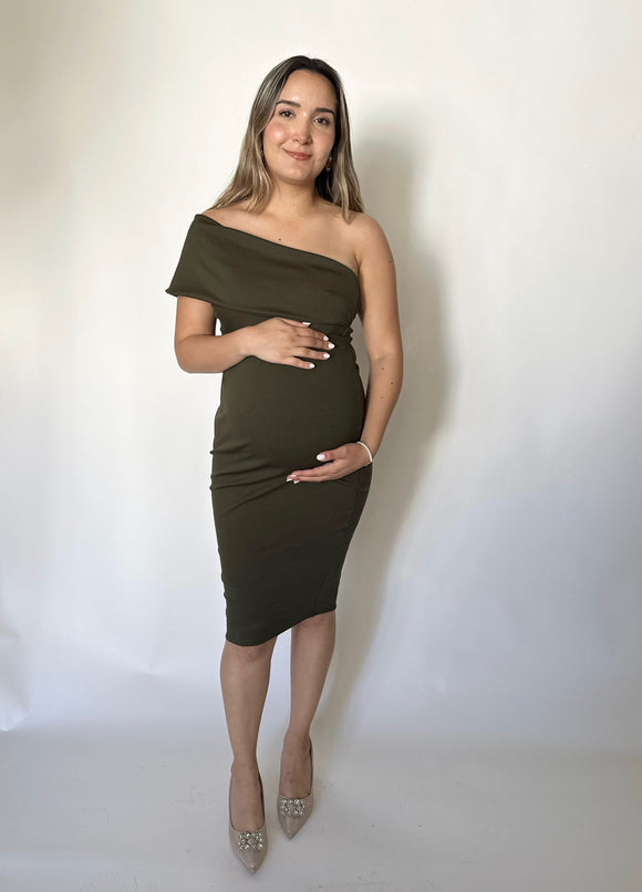 Vestido de maternidad María José verde Ponti Roma