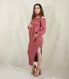 Vestido maternidad Paola, rosa quemado Ponti roma