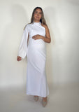 Vestido de maternidad Carola, blanco largo