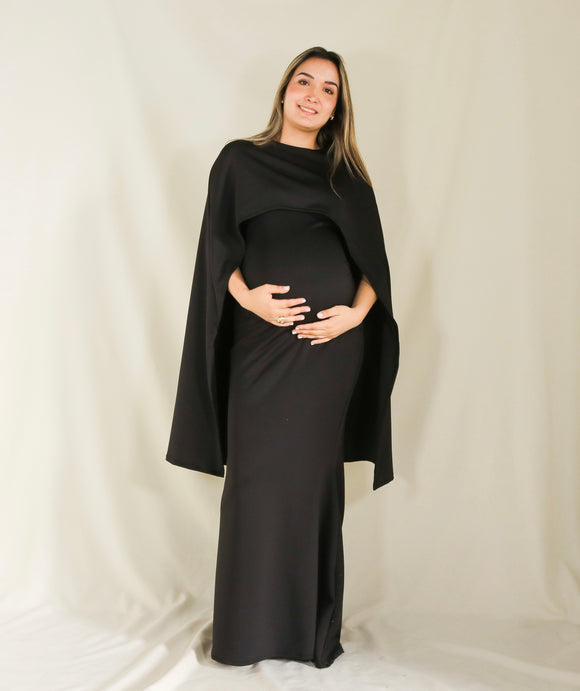 Vestido de maternidad Aline, negro