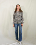 Blusa de lactancia Daniela, leopardo caliente