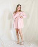 Vestido de lactancia y maternidad, Hanna rosa textura
