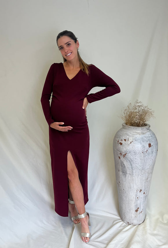 Vestido maternidad Azucena, vino