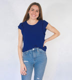 Blusa lactancia Andy, azul marina