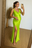 Vestido de maternidad Anahi, verde limón