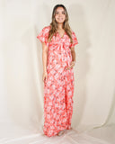 Vestido Love naranja flores