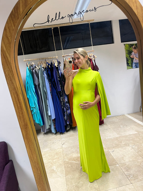 Vestido de maternidad Carola, verde limón