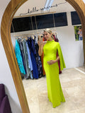 Vestido de maternidad Carola, verde limón