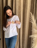 Blusa lactancia Daniela blanca