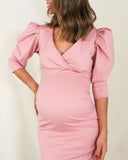 Vestido maternidad Yuridia rosa fuerte