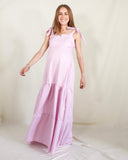 Vestido de maternidad Dalia rosa rayitas