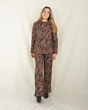 Conjunto de maternidad Mayte, rojo corrugado