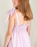 Vestido de maternidad Dalia rosa rayitas