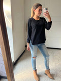 Blusa de lactancia Ruth, negra