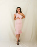 Vestido maternidad, María José rosa claro neopreno