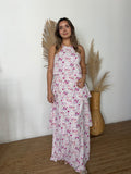 Vestido Emily de maternidad y lactancia florecitas fucsia