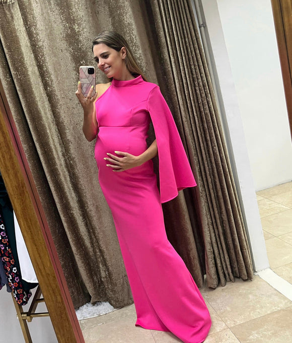 Vestido de maternidad Carola, rosa Barbie