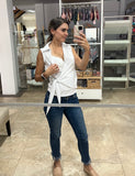 Blusa de lactancia, blanca Liz