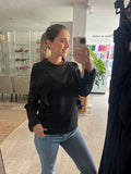 Suéter/blusa de maternidad y lactancia, negro
