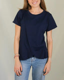 Blusa de Lactancia, Diana Azul marino algodón