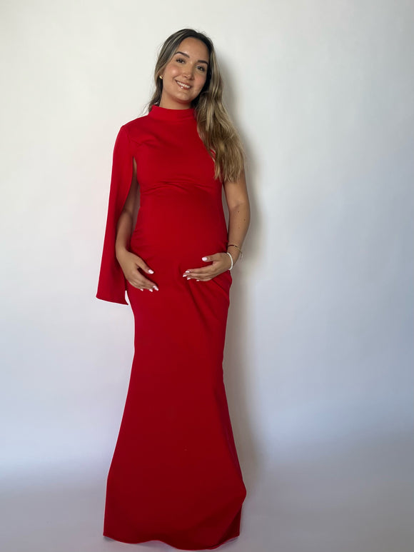 Vestido de maternidad Carola, rojo