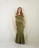 Vestido de maternidad Renata, verde olivo