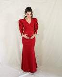 Vestido maternidad Yuridia rojo ponti roma