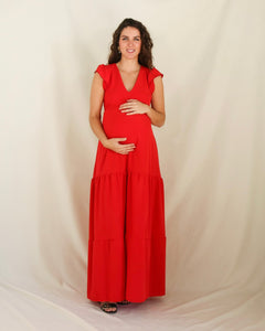 Vestido de maternidad Andrea/Dalia rojo