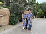 Matching familia cuadros azules
