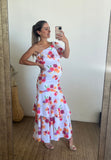 Vestido de maternidad Regina ,flores naranjas