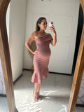 Vestido de maternidad, Maria Jose rosa quemado diagonal