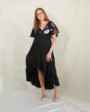 Vestido maternidad, Love/Carlota pajaritos negro