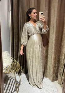 GDL/ Vestido de maternidad, Nicole dorado G y XG