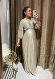 GDL/ Vestido de maternidad, Nicole dorado G y XG