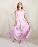 Vestido de maternidad Dalia rosa rayitas