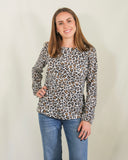 Blusa de lactancia Daniela, leopardo caliente