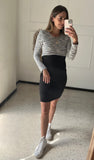 Vestido de maternidad y lactancia negro Larisa