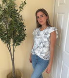 Blusa de lactancia andy blanco con negro
