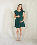 Vestido de maternidad y lactancia Romina verde