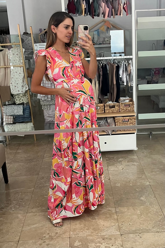 Vestido de maternidad Andrea/Dalia floreado