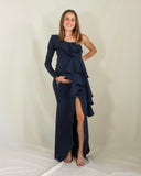 Vestido de maternidad, Britany azul marino con manga