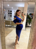 Vestido de maternidad, Ágata azul imperial