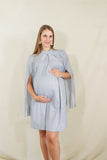 Vestido de maternidad y lactancia, Berenice azul brillos